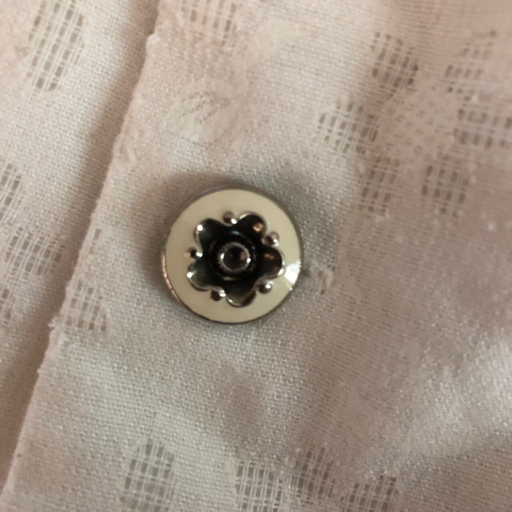 [SOLD] floral button up crop top+peter pan collar - Picture 4 of 4